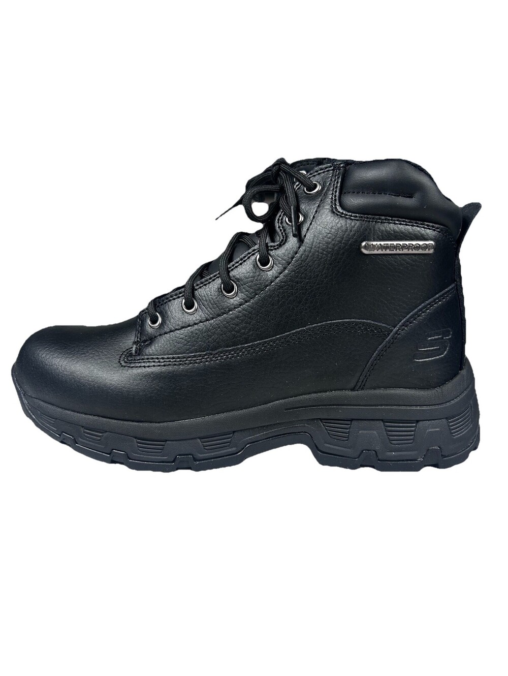 Skechers Waterproof Hiking Boots Mens 7.5 Womens 9 Black Morson Sinatro Boots